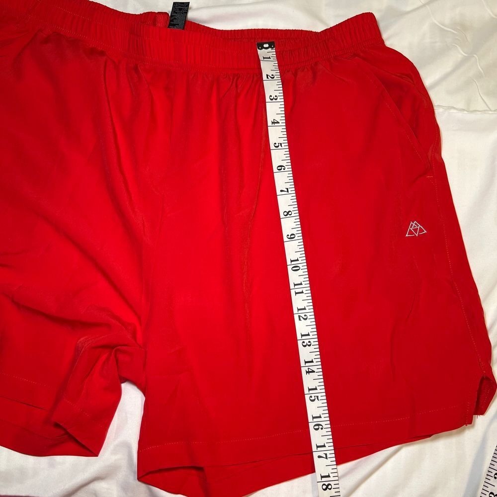 Haimont Athletic Shorts Mens XXL Red Performance Running Workout Gym Stretch 5" - Picture 5 of 10